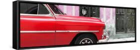 Cuba Fuerte Collection Panoramic - Havana Red Car-Philippe Hugonnard-Framed Stretched Canvas