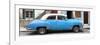 Cuba Fuerte Collection Panoramic - Havana's Blue Vintage Car-Philippe Hugonnard-Framed Photographic Print