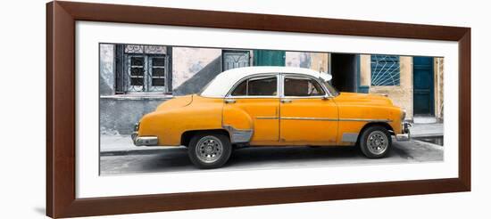 Cuba Fuerte Collection Panoramic - Havana's Orange Vintage Car-Philippe Hugonnard-Framed Photographic Print