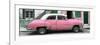 Cuba Fuerte Collection Panoramic - Havana's Pink Vintage Car-Philippe Hugonnard-Framed Premium Photographic Print