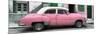 Cuba Fuerte Collection Panoramic - Havana's Pink Vintage Car-Philippe Hugonnard-Mounted Photographic Print