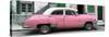 Cuba Fuerte Collection Panoramic - Havana's Pink Vintage Car-Philippe Hugonnard-Stretched Canvas