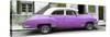 Cuba Fuerte Collection Panoramic - Havana's Purple Vintage Car-Philippe Hugonnard-Stretched Canvas