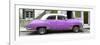 Cuba Fuerte Collection Panoramic - Havana's Purple Vintage Car-Philippe Hugonnard-Framed Photographic Print