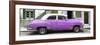 Cuba Fuerte Collection Panoramic - Havana's Purple Vintage Car-Philippe Hugonnard-Framed Photographic Print