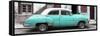 Cuba Fuerte Collection Panoramic - Havana's Turquoise Vintage Car-Philippe Hugonnard-Framed Stretched Canvas