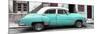 Cuba Fuerte Collection Panoramic - Havana's Turquoise Vintage Car-Philippe Hugonnard-Mounted Photographic Print