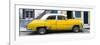 Cuba Fuerte Collection Panoramic - Havana's Yellow Vintage Car-Philippe Hugonnard-Framed Photographic Print