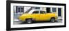 Cuba Fuerte Collection Panoramic - Havana's Yellow Vintage Car-Philippe Hugonnard-Framed Photographic Print