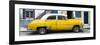 Cuba Fuerte Collection Panoramic - Havana's Yellow Vintage Car-Philippe Hugonnard-Framed Photographic Print