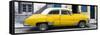 Cuba Fuerte Collection Panoramic - Havana's Yellow Vintage Car-Philippe Hugonnard-Framed Stretched Canvas