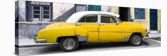 Cuba Fuerte Collection Panoramic - Havana's Yellow Vintage Car-Philippe Hugonnard-Stretched Canvas