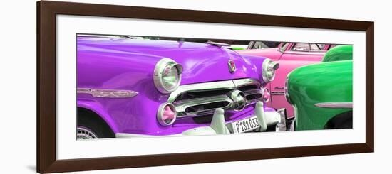 Cuba Fuerte Collection Panoramic - Havana Vintage Classic Cars II-Philippe Hugonnard-Framed Photographic Print