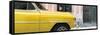 Cuba Fuerte Collection Panoramic - Havana Yellow Car-Philippe Hugonnard-Framed Stretched Canvas