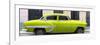 Cuba Fuerte Collection Panoramic - Lime Green Bel Air Classic Car-Philippe Hugonnard-Framed Photographic Print