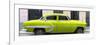 Cuba Fuerte Collection Panoramic - Lime Green Bel Air Classic Car-Philippe Hugonnard-Framed Photographic Print