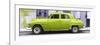 Cuba Fuerte Collection Panoramic - Lime Green Classic American Car-Philippe Hugonnard-Framed Photographic Print