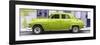 Cuba Fuerte Collection Panoramic - Lime Green Classic American Car-Philippe Hugonnard-Framed Photographic Print