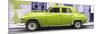 Cuba Fuerte Collection Panoramic - Lime Green Classic American Car-Philippe Hugonnard-Mounted Photographic Print