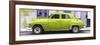 Cuba Fuerte Collection Panoramic - Lime Green Classic American Car-Philippe Hugonnard-Framed Photographic Print