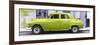Cuba Fuerte Collection Panoramic - Lime Green Classic American Car-Philippe Hugonnard-Framed Photographic Print