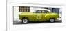 Cuba Fuerte Collection Panoramic - Lime Green Pontiac 1953 Original Classic Car-Philippe Hugonnard-Framed Photographic Print