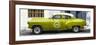 Cuba Fuerte Collection Panoramic - Lime Green Pontiac 1953 Original Classic Car-Philippe Hugonnard-Framed Photographic Print