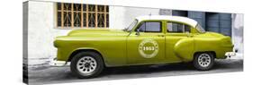 Cuba Fuerte Collection Panoramic - Lime Green Pontiac 1953 Original Classic Car-Philippe Hugonnard-Stretched Canvas