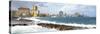 Cuba Fuerte Collection Panoramic - Malecon Wall of Havana-Philippe Hugonnard-Stretched Canvas