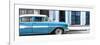 Cuba Fuerte Collection Panoramic - Old Classic American Blue Car-Philippe Hugonnard-Framed Photographic Print