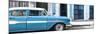 Cuba Fuerte Collection Panoramic - Old Classic American Blue Car-Philippe Hugonnard-Mounted Photographic Print