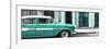 Cuba Fuerte Collection Panoramic - Old Classic American Green Car-Philippe Hugonnard-Framed Photographic Print