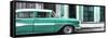 Cuba Fuerte Collection Panoramic - Old Classic American Green Car-Philippe Hugonnard-Framed Stretched Canvas