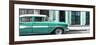 Cuba Fuerte Collection Panoramic - Old Classic American Green Car-Philippe Hugonnard-Framed Photographic Print