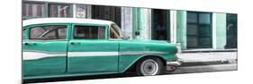 Cuba Fuerte Collection Panoramic - Old Classic American Green Car-Philippe Hugonnard-Mounted Photographic Print