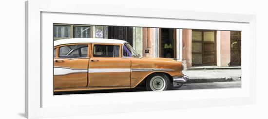 Cuba Fuerte Collection Panoramic - Old Classic American Orange Car-Philippe Hugonnard-Framed Photographic Print