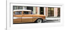 Cuba Fuerte Collection Panoramic - Old Classic American Orange Car-Philippe Hugonnard-Framed Photographic Print