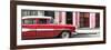 Cuba Fuerte Collection Panoramic - Old Classic American Red Car-Philippe Hugonnard-Framed Photographic Print