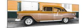 Cuba Fuerte Collection Panoramic - Old Orange Car-Philippe Hugonnard-Mounted Photographic Print