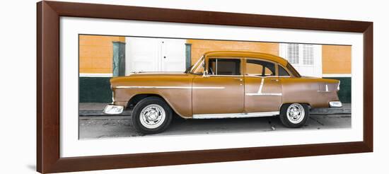 Cuba Fuerte Collection Panoramic - Old Orange Car-Philippe Hugonnard-Framed Photographic Print