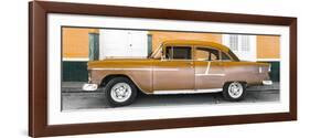 Cuba Fuerte Collection Panoramic - Old Orange Car-Philippe Hugonnard-Framed Photographic Print