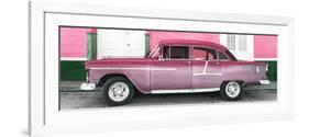 Cuba Fuerte Collection Panoramic - Old Pink Car-Philippe Hugonnard-Framed Photographic Print