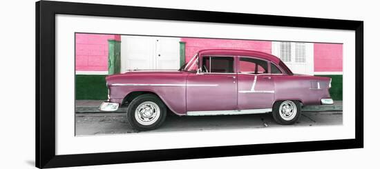 Cuba Fuerte Collection Panoramic - Old Pink Car-Philippe Hugonnard-Framed Photographic Print