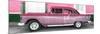 Cuba Fuerte Collection Panoramic - Old Pink Car-Philippe Hugonnard-Mounted Photographic Print