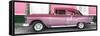 Cuba Fuerte Collection Panoramic - Old Pink Car-Philippe Hugonnard-Framed Stretched Canvas