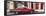 Cuba Fuerte Collection Panoramic - Old Red Car in Havana-Philippe Hugonnard-Framed Stretched Canvas