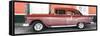 Cuba Fuerte Collection Panoramic - Old Red Car-Philippe Hugonnard-Framed Stretched Canvas