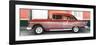 Cuba Fuerte Collection Panoramic - Old Red Car-Philippe Hugonnard-Framed Photographic Print