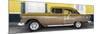 Cuba Fuerte Collection Panoramic - Old Yellow Car-Philippe Hugonnard-Mounted Photographic Print