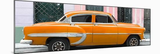 Cuba Fuerte Collection Panoramic - Orange Bel Air Classic Car-Philippe Hugonnard-Mounted Photographic Print